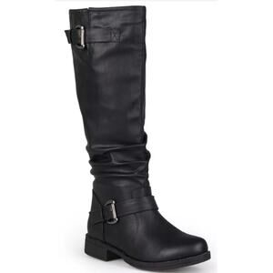 NEW Journee Collection Stormy Women's Knee-High Riding Boots Black Size 8M